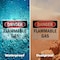 Signmission Flammable Gas Danger Sign, Plastic, 14in W x 10in L, 2PK OS-2PACK-DS-P-1014-L-1234 - alternate 7